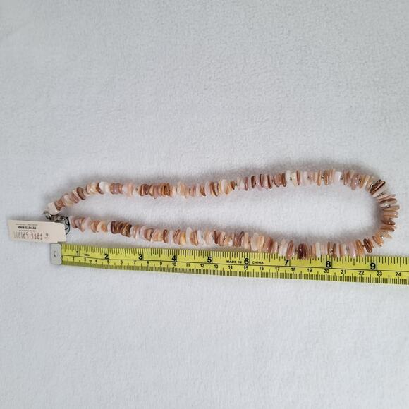 Peyote Bird Womens Necklace 9.5" Pink Opal Shell Silver Beads Art Hawaiian Love - Picture 5 of 5